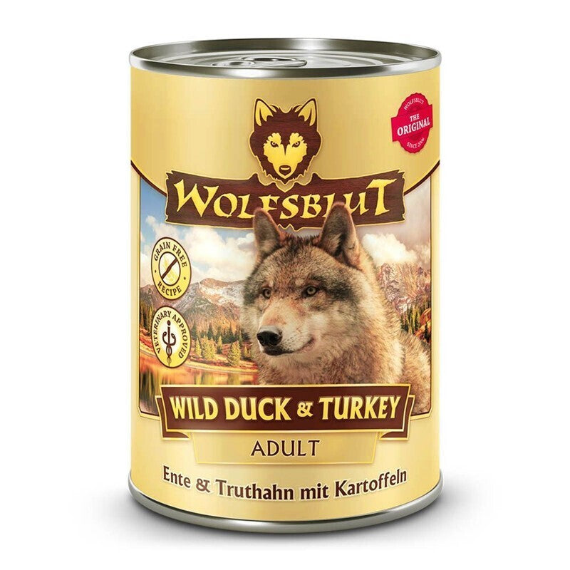 WOLFSBLUT Adult Wild Duck & Turkey 395g Nassfutter