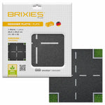 Brixies® Bodenplatte Straße Kreuzung 32x32cm