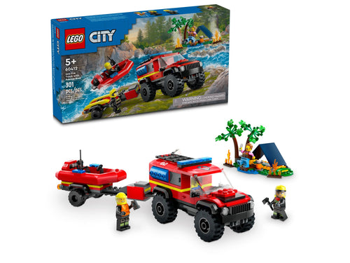 LEGO® 60412 City  Feuerwehrgeländewagen mit Rettungsboot