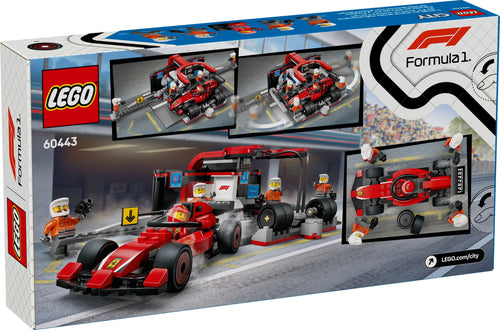 LEGO® City 60443 F1® Boxenstopp mit Boxencrew und Ferrari Flitzer