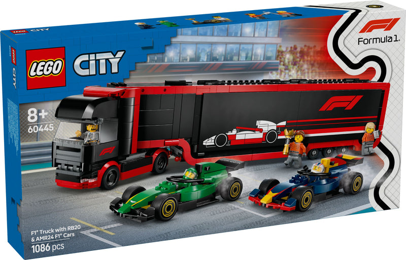 LEGO® City 60445 F1® Truck with RB20 & AMR24 F1 Cars