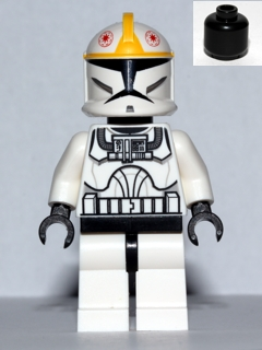 LEGO® Minifigur Star Wars ® Clone Trooper Pilot (Phase 1) - Yellow Markings, Black Head